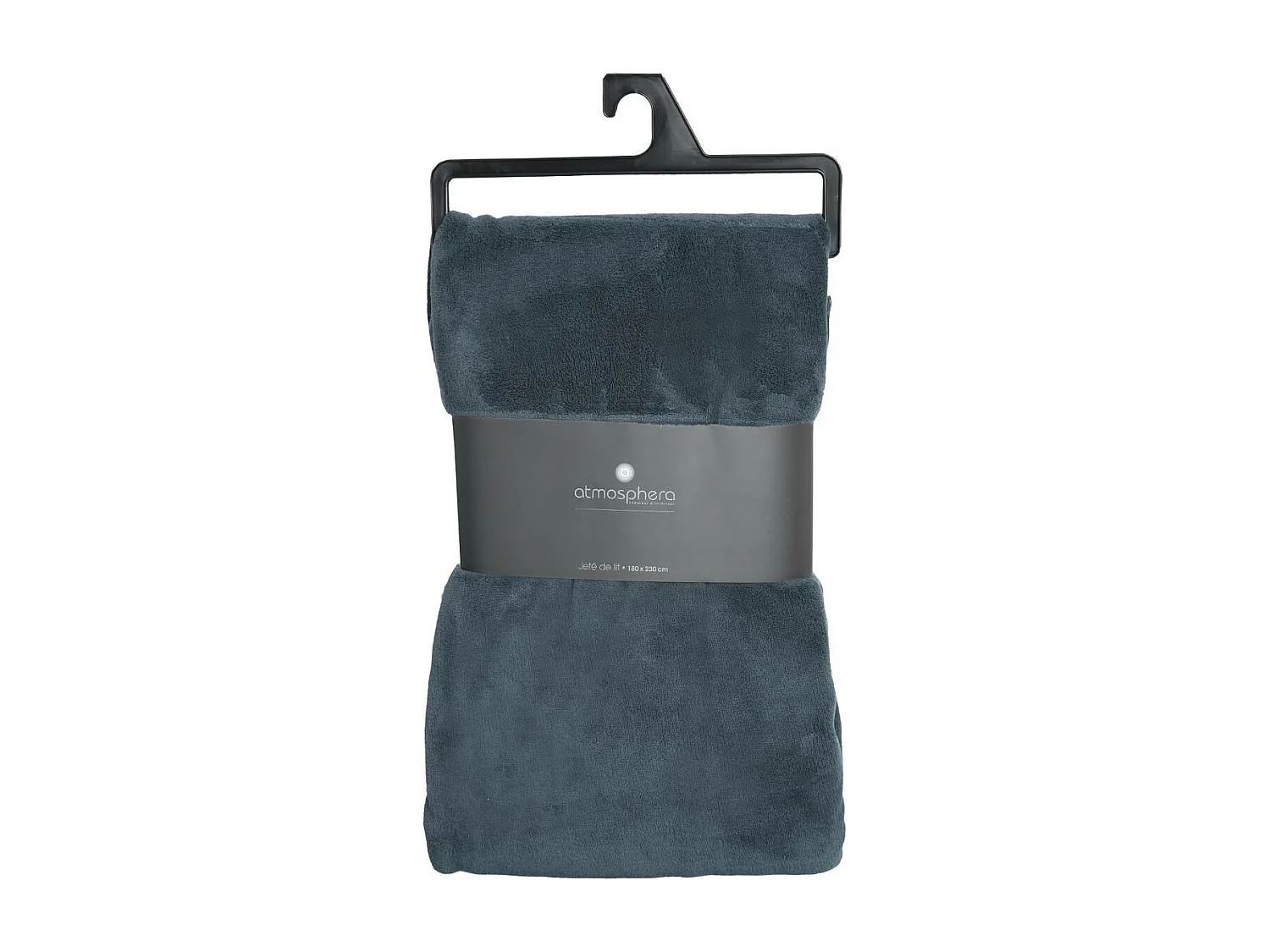 Plaid Microfibre Bleu Orage 180 x 230 cm