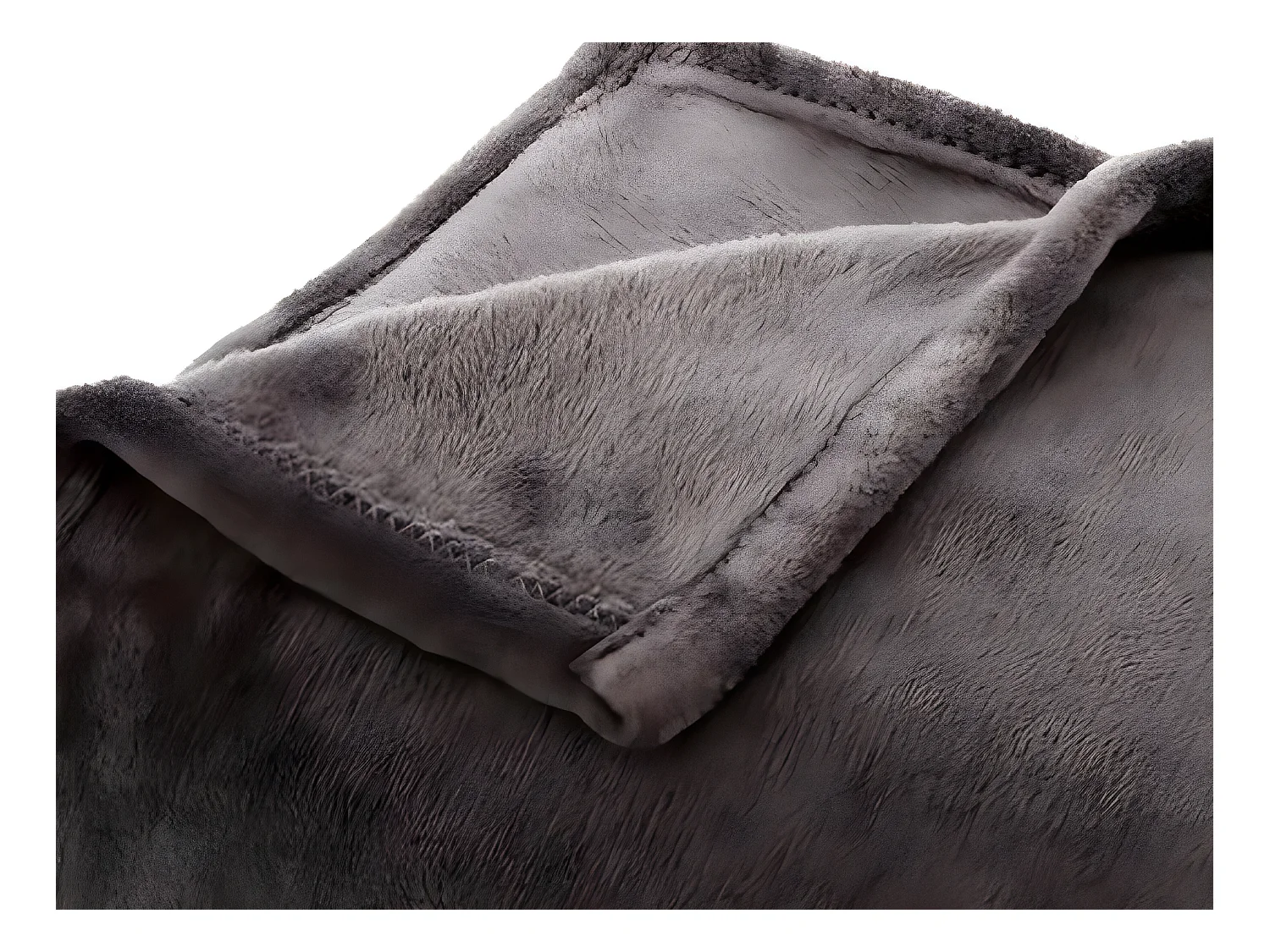 Plaid Flanelle Gris foncé 130 x 180 cm