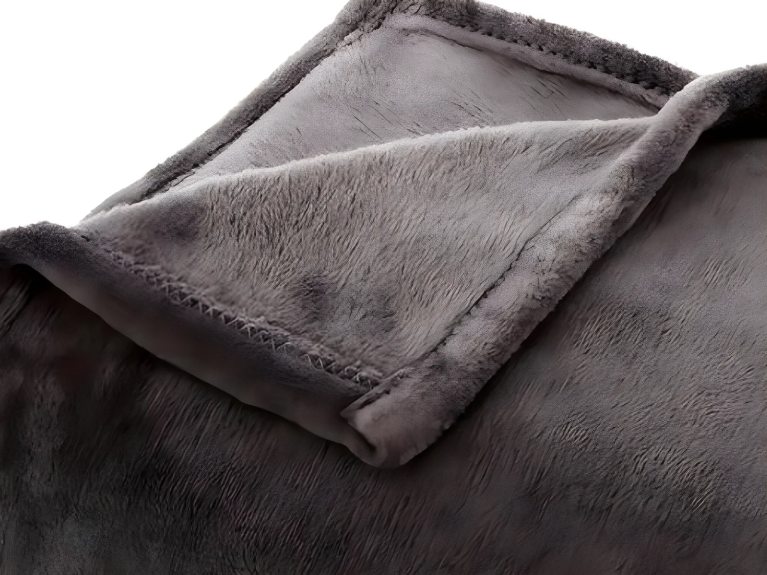 Plaid Flanelle Gris foncé 130 x 180 cm