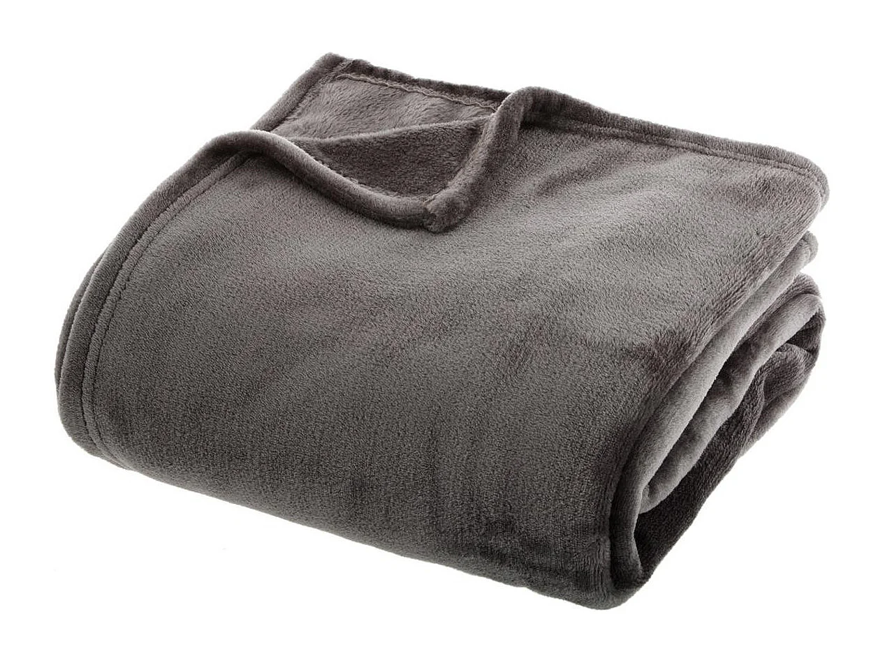 Plaid Flanelle Gris foncé 130 x 180 cm