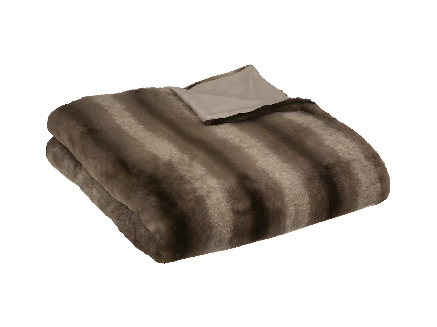 Plaid en fourrure Grizzli nuance de Marron 180 x 230 cm