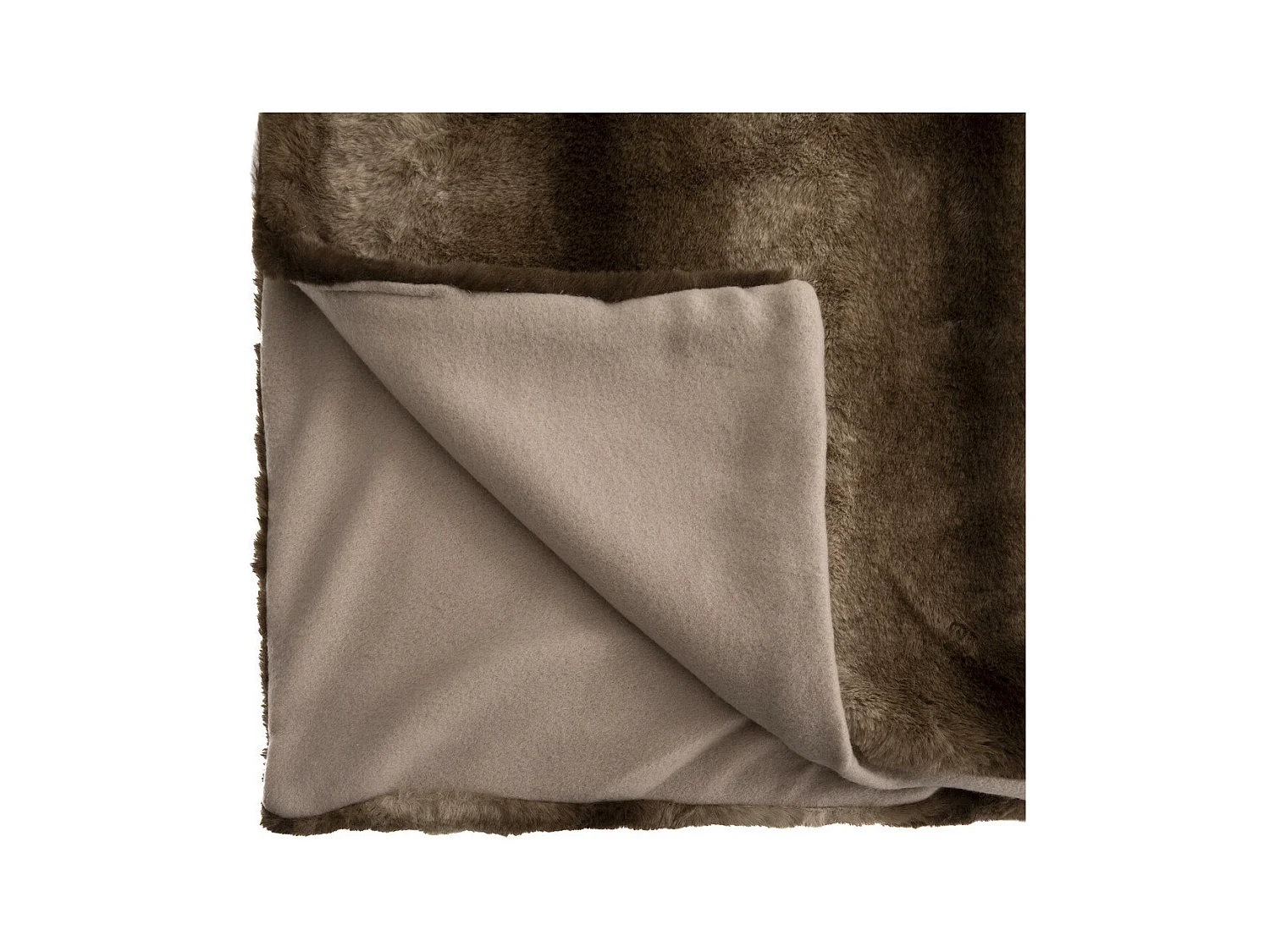 Plaid en fourrure Grizzli nuance de Marron 180 x 230 cm