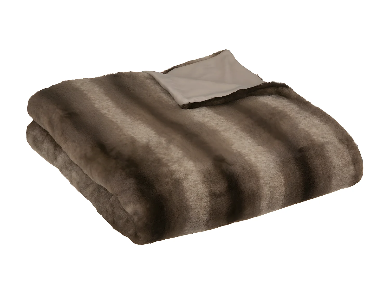 Plaid en fourrure Grizzli nuance de Marron 180 x 230 cm