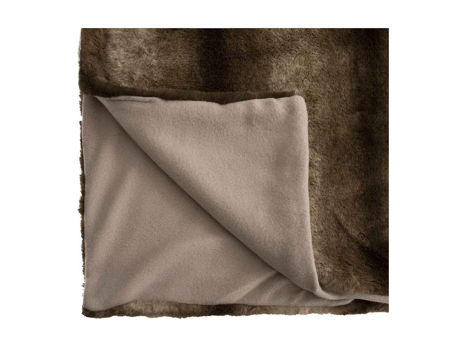 Plaid en fourrure Grizzli nuance de Marron 180 x 230 cm