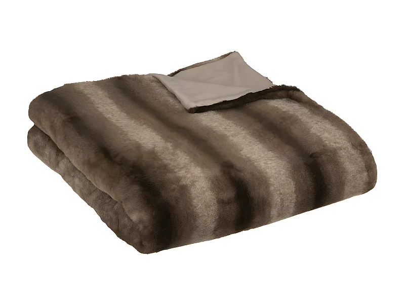 Plaid en fourrure Grizzli nuance de Marron 180 x 230 cm