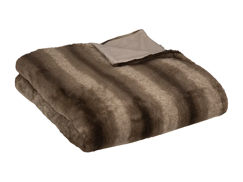 Plaid en fourrure Grizzli nuance de Marron 180 x 230 cm