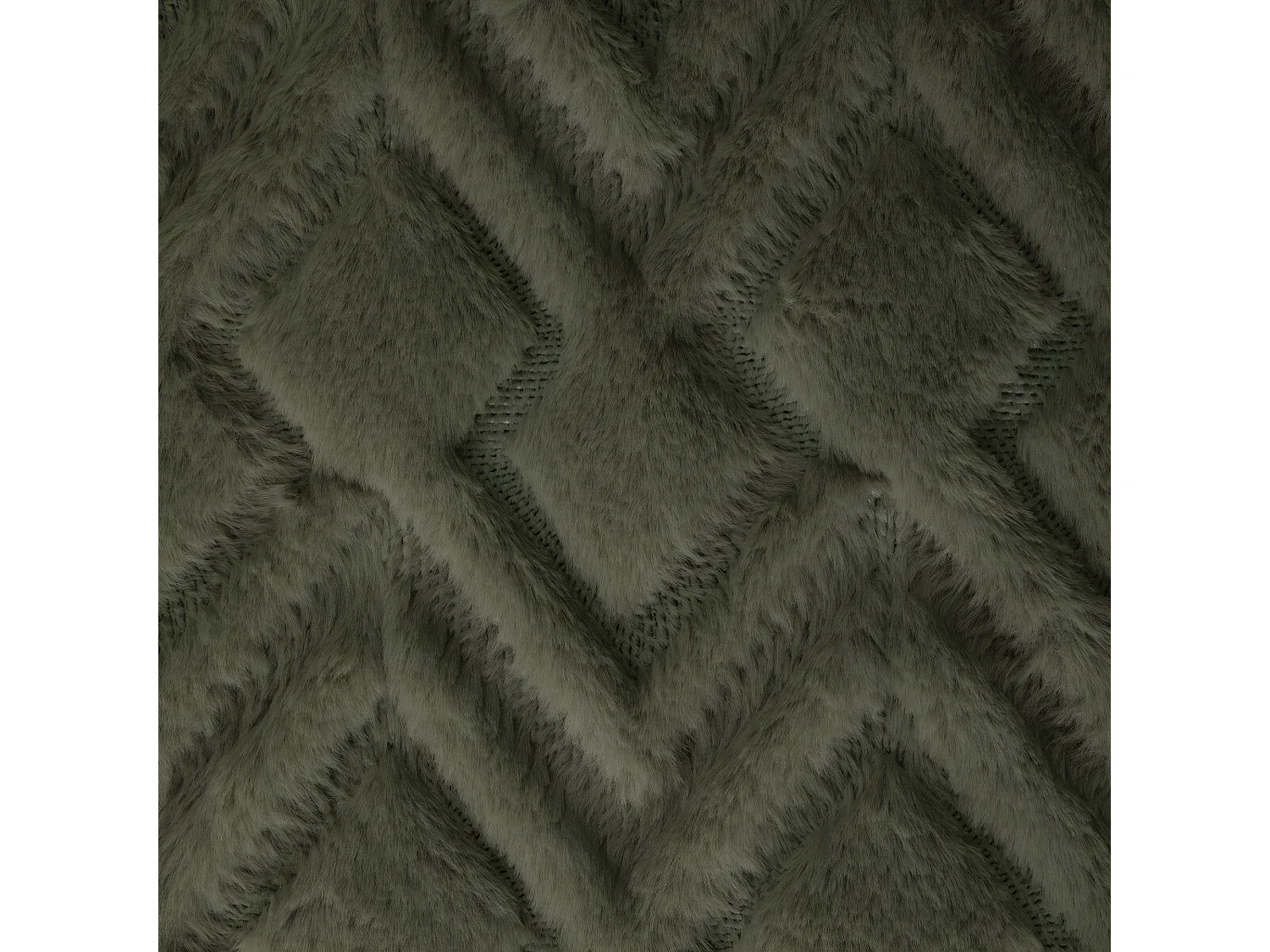 Plaid en Flanelle et Fourrure Vert Kaki 120x160 cm