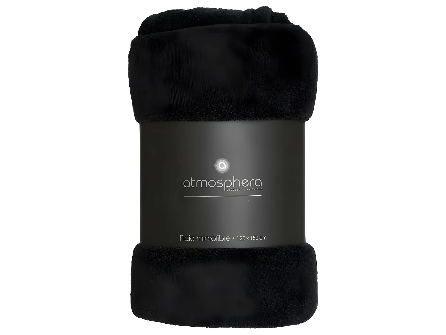 Plaid Microfibre Noir 125 x 150 cm