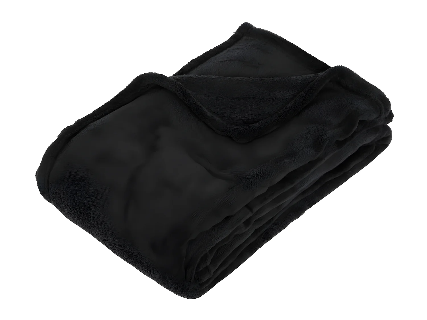 Plaid Microfibre Noir 125 x 150 cm
