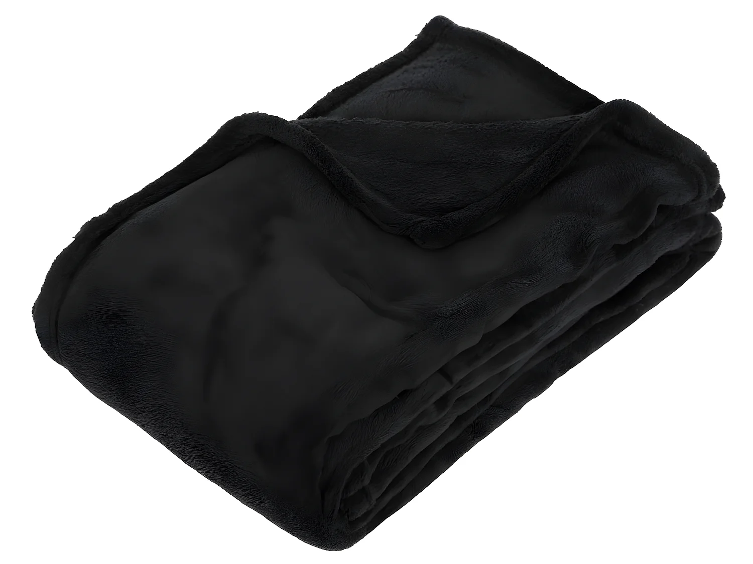 Plaid Microfibre Noir 125 x 150 cm