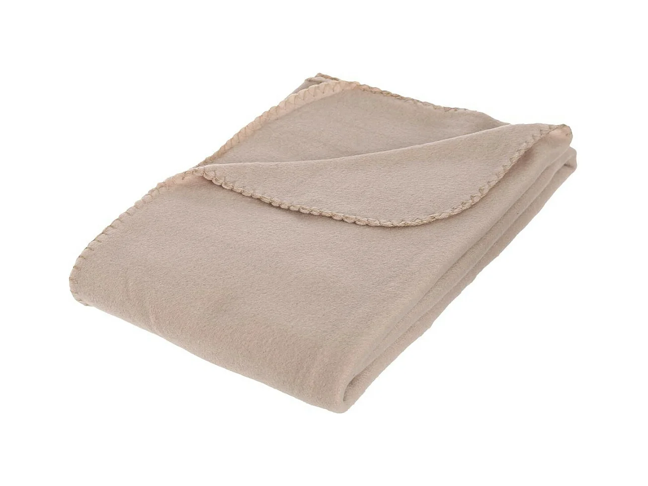 Plaid Polaire Beige lin 125 x 150 cm