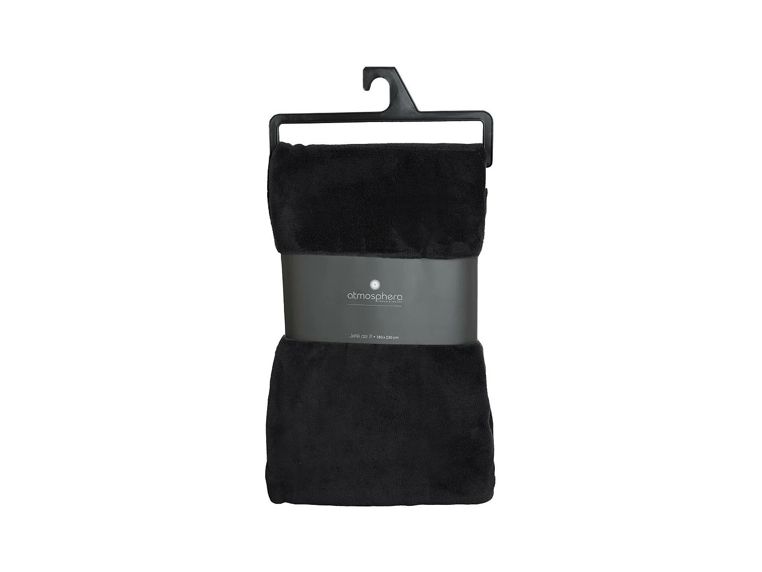 Plaid Microfibre Noir 180 x 230 cm