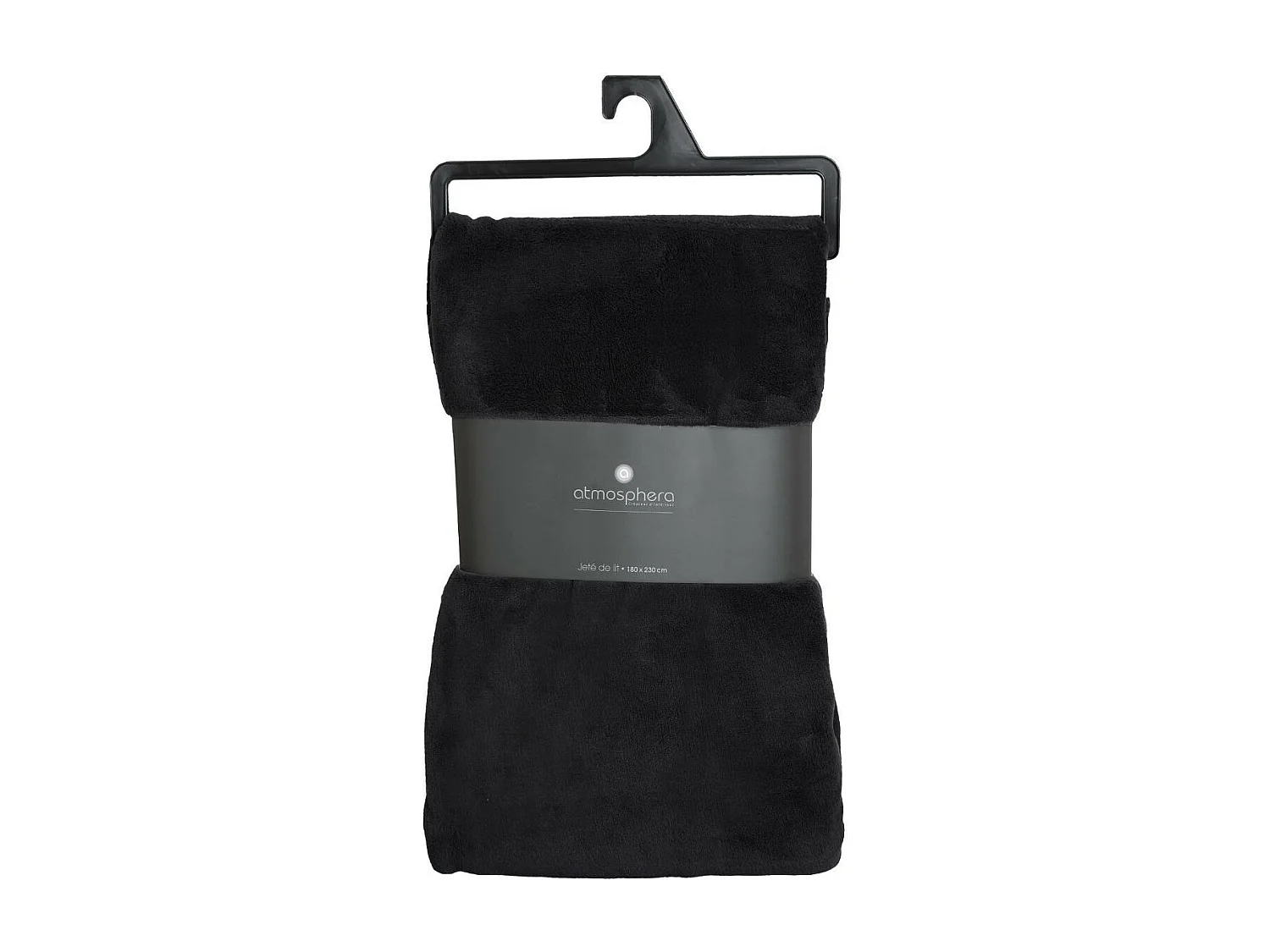 Plaid Microfibre Noir 180 x 230 cm