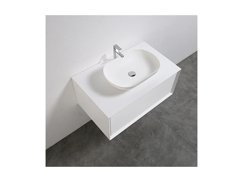 Mueble de baño MONTADO 90cm PALIO, blanco mate