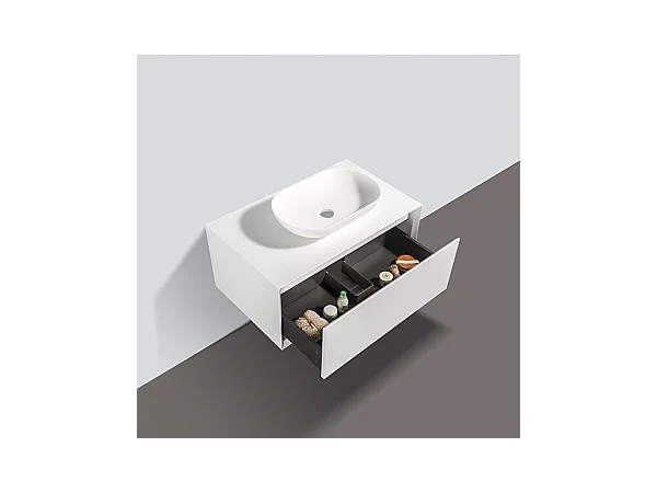Mueble de baño MONTADO 90cm PALIO, blanco mate