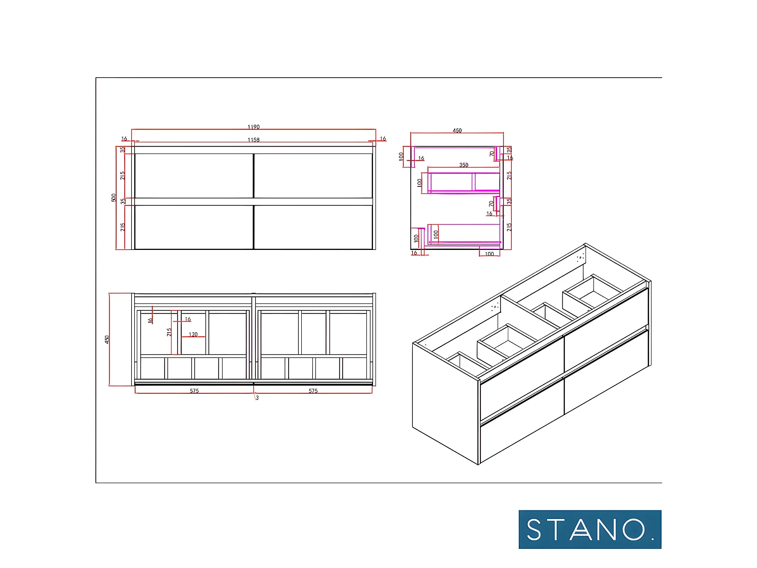 Meuble salle de bain design double vasque FORTINA largeur 120 cm chêne clair