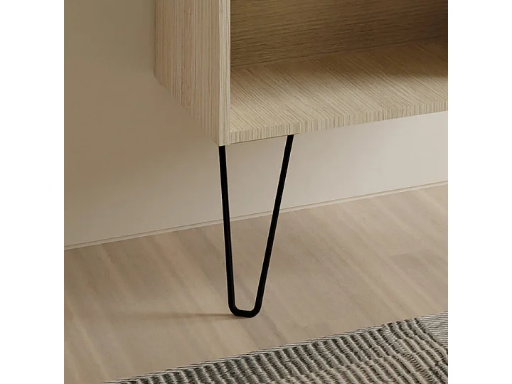 Meuble salle de bain simple vasque YOKO  chêne sablé 60 cm  Miroir non inclus