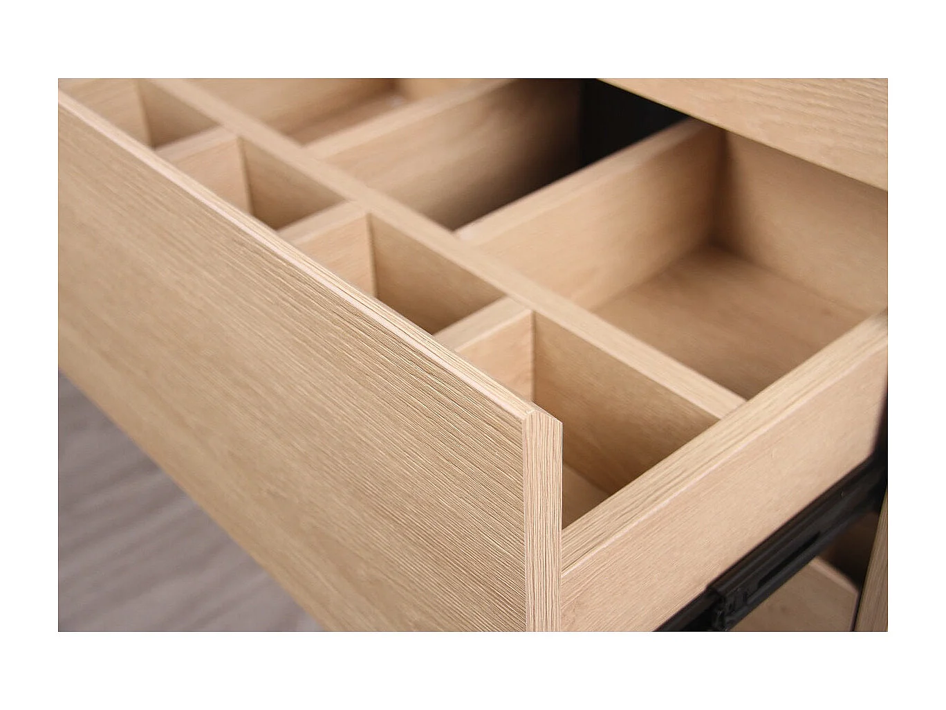 Meuble salle de bain design simple vasque FORTINA largeur 60 cm chêne clair