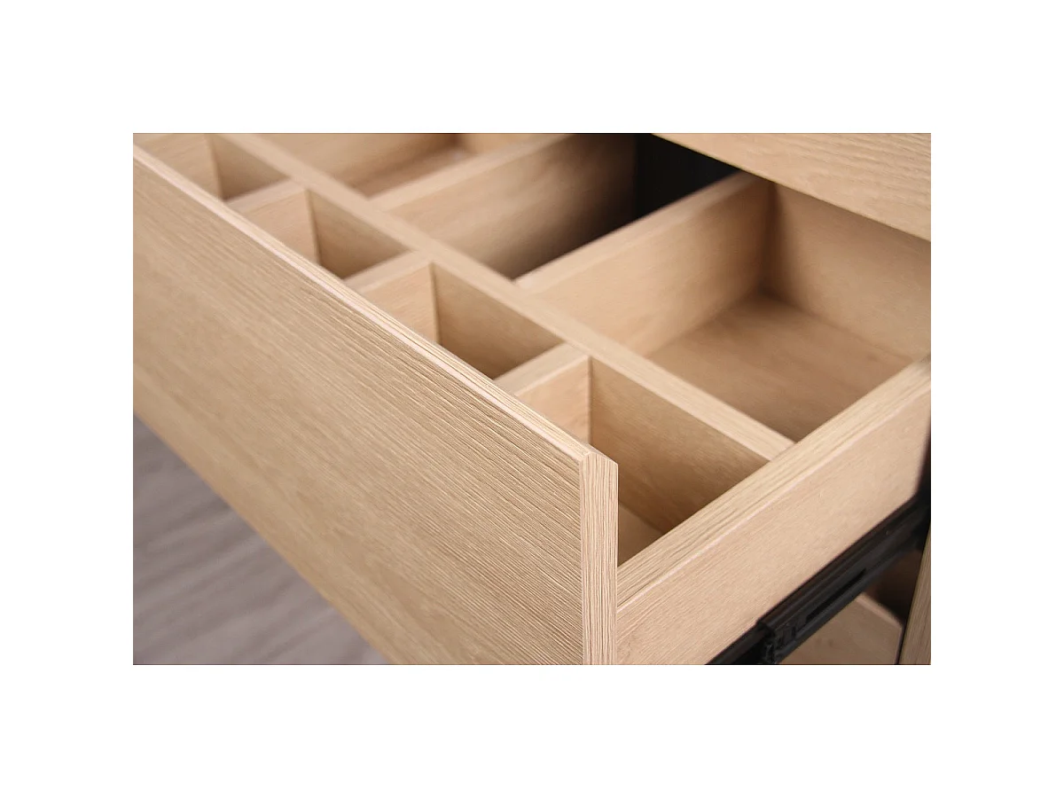 Meuble salle de bain design simple vasque FORTINA largeur 60 cm chêne clair