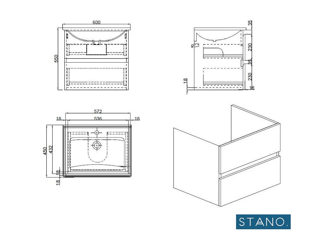 Meuble salle de bain design simple vasque MESSINA largeur 60 cm chêne clair