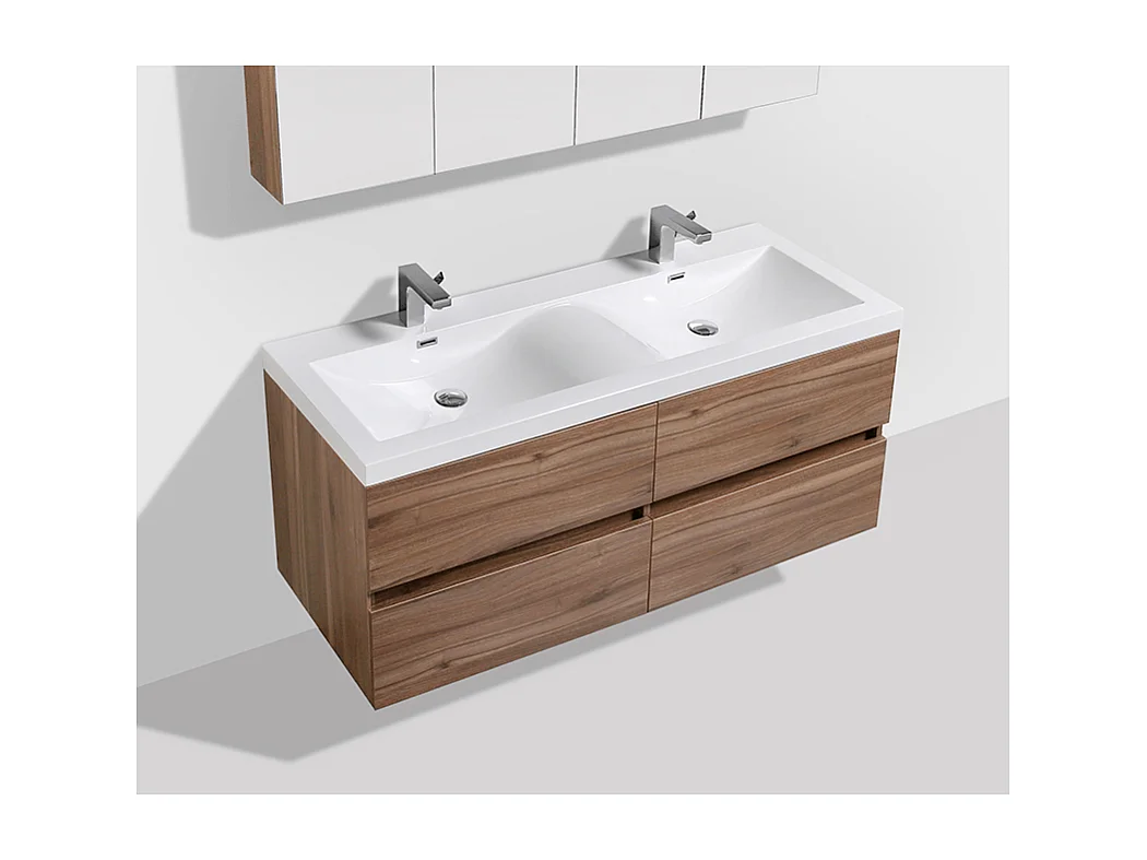 Mueble lavabo + lavabo 144cm MONTADO SIENA Blanco Lacado