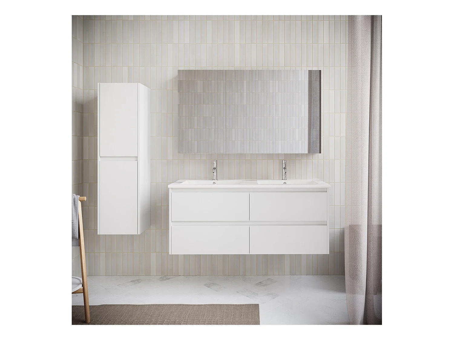 Waschtisch mit Unterschrank FORTINA 120 cm weiß