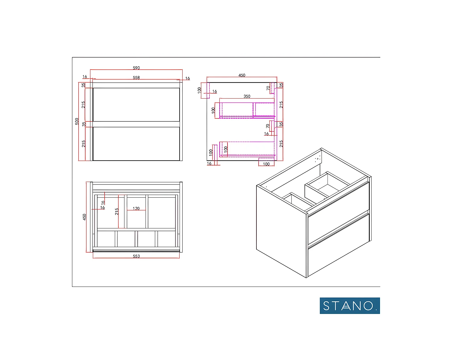 Mueble lavabo + lavabo 60 cm FORTINA blanco