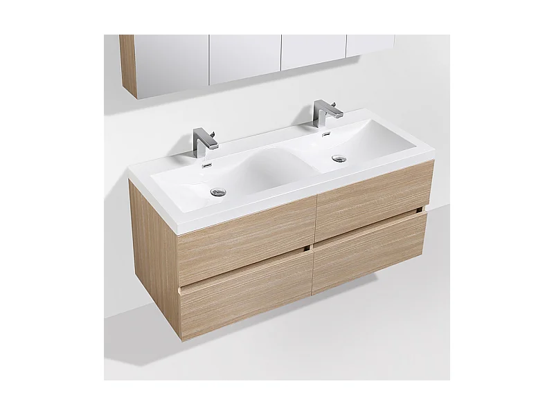 Mueble lavabo + lavabo 144cm MONTADO SIENA Roble Claro