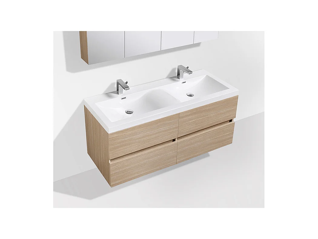 Mueble lavabo + lavabo 144cm MONTADO SIENA Roble Claro