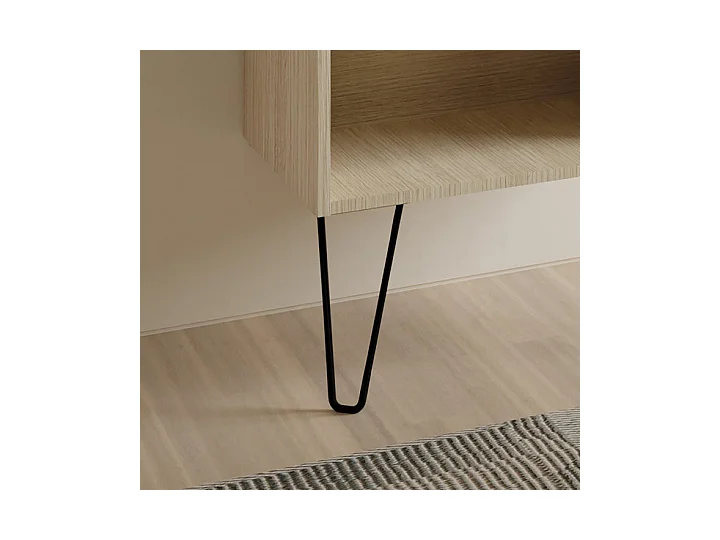 Meuble salle de bain simple vasque YOKO  chêne sablé 80 cm  Miroir non inclus