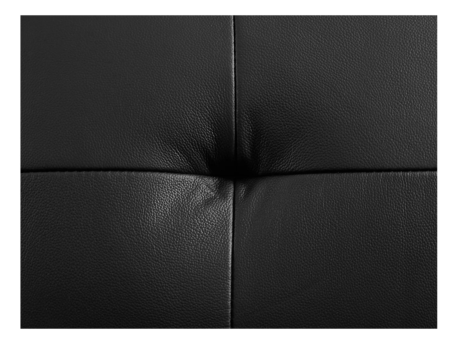 Canapé 3 places relax en cuir noir VINETA