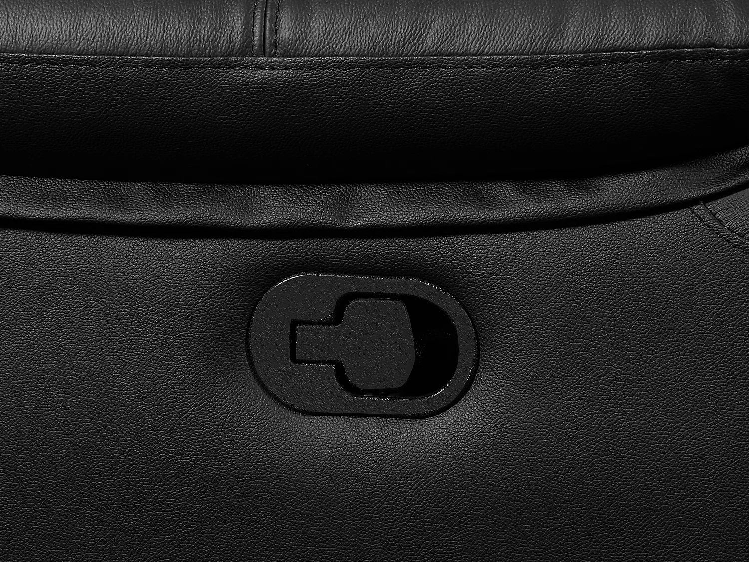 Fauteuil relax en cuir noir VINETA