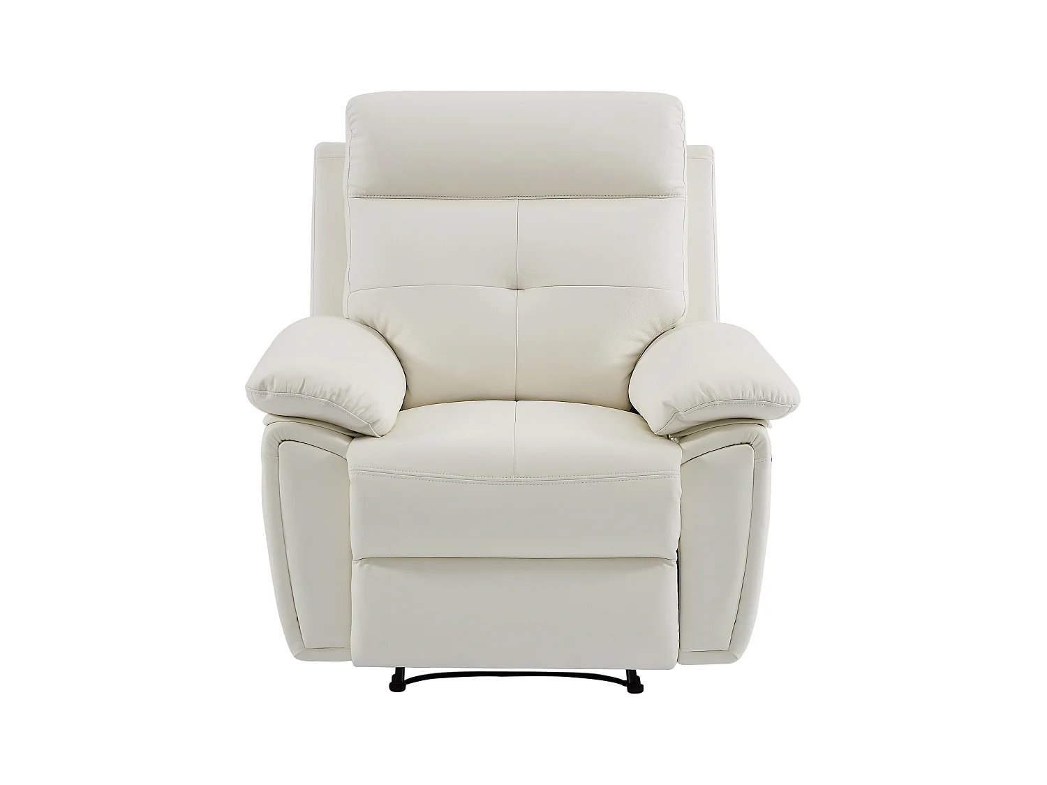 Relaxfauteuil van wit leer VINETA