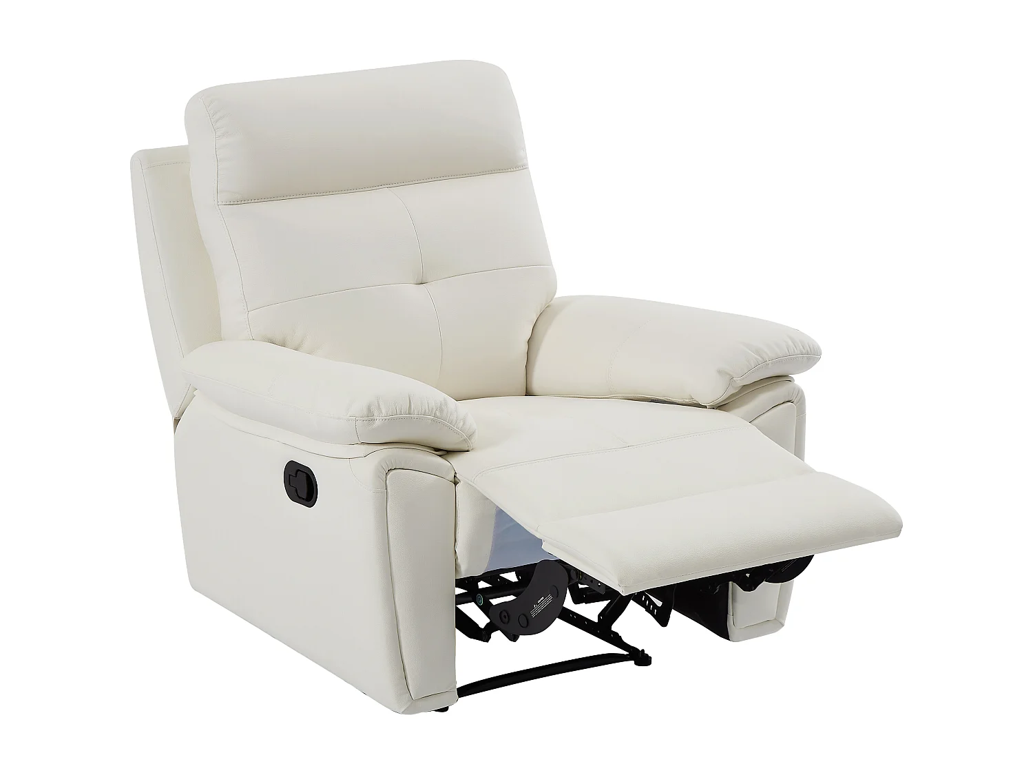 Relaxsessel - Leder - Weiß - VINETA