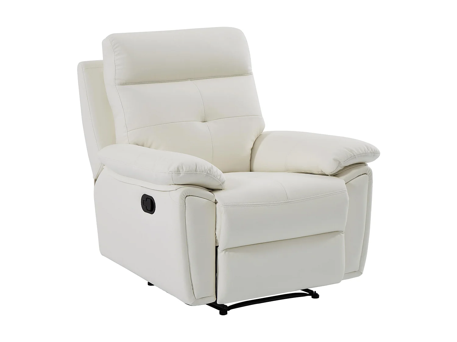 Relaxsessel - Leder - Weiß - VINETA