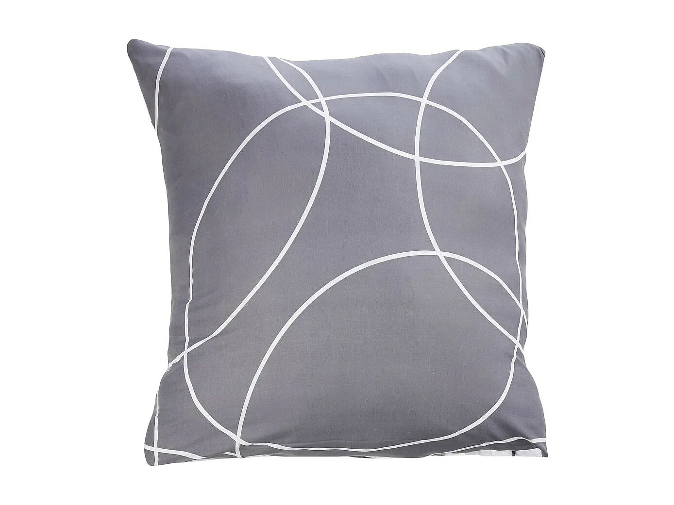 Bettwäsche-Set 3-teilig "Elton" 240x220cm Grau Wendbar - Polyester - Oeko-tex - 2 Personen