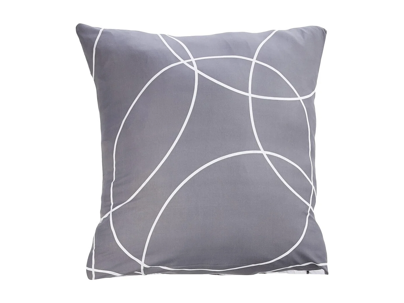 Set Lenzuola 3 Pezzi "Elton" 240x220cm Grigio Reversibile - Poliestere - Oeko-tex - 2 Posti