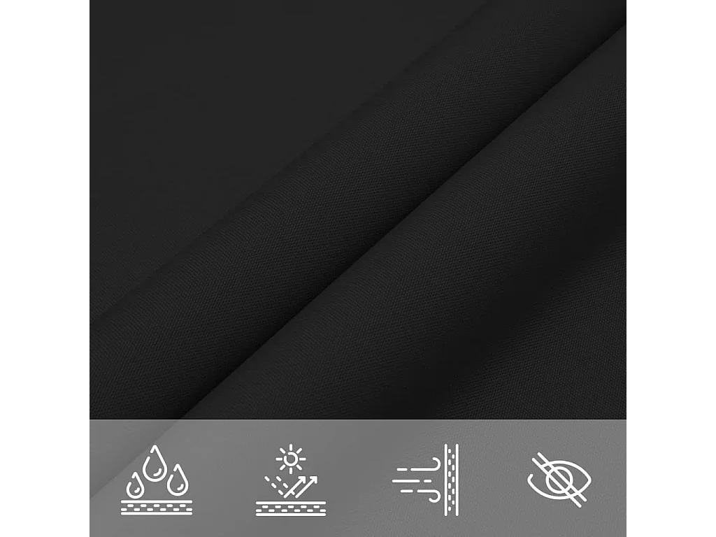 Para-sol Retangular de Tecido Oxford 4x7m Preto - Proteção UV e Impermeável