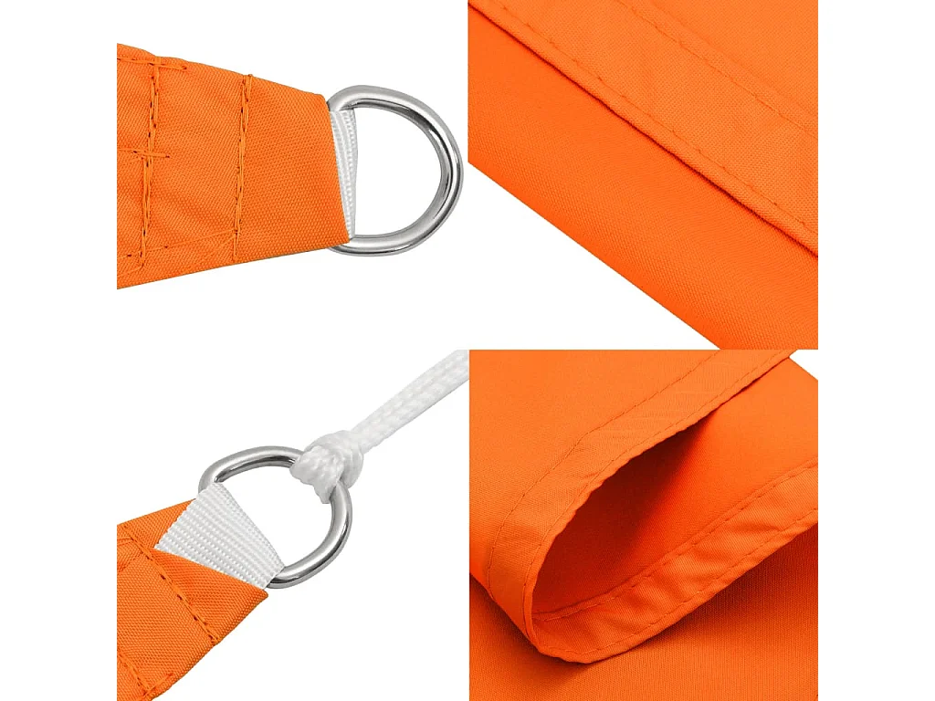 Toldo de vela triangular tela Oxford naranja 3x3x4,24 m