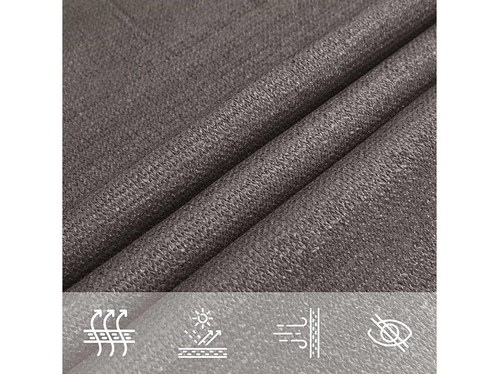 Para-sol Estilo Vela Antracite 5x7 m em PEAD 160 g/m² para Proteção Solar