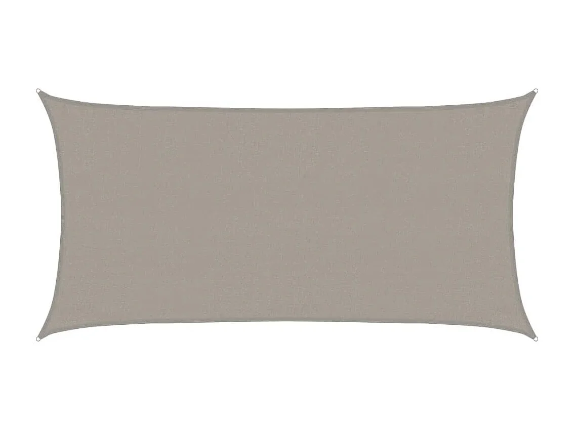 Toldo de vela rectangular HDPE gris claro 160 g/m² 3x6 m