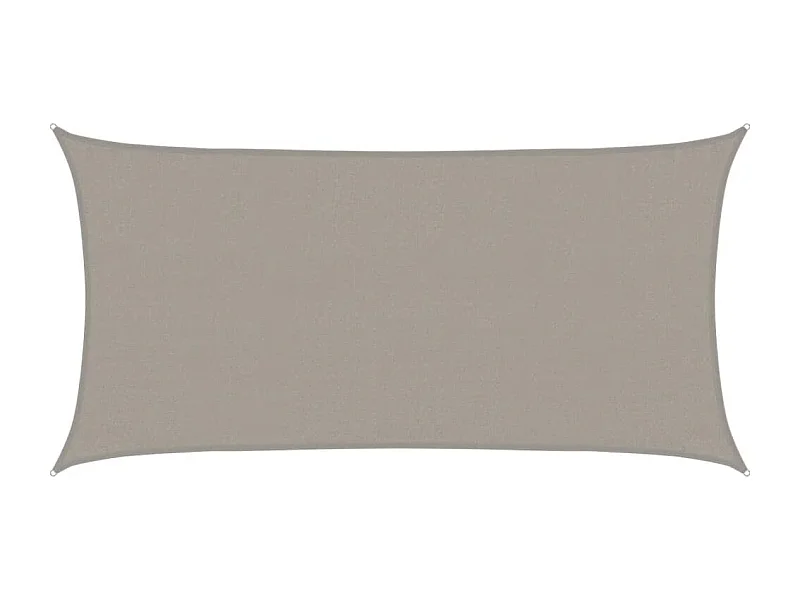 Toldo de vela rectangular HDPE gris claro 160 g/m² 3x6 m