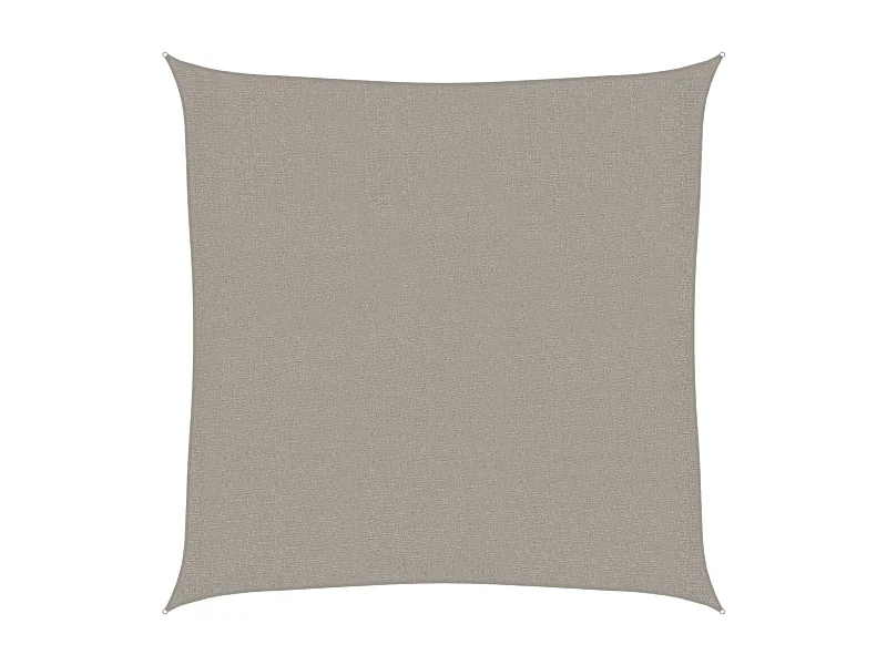 Toldo de vela cuadrado HDPE gris claro 160 g/m² 3x3 m