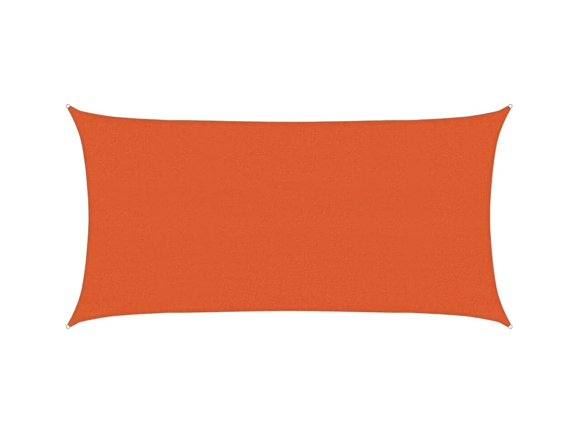 Para-sol Estilo Vela Retangular 3x6m em PEAD Laranja para Proteção Solar