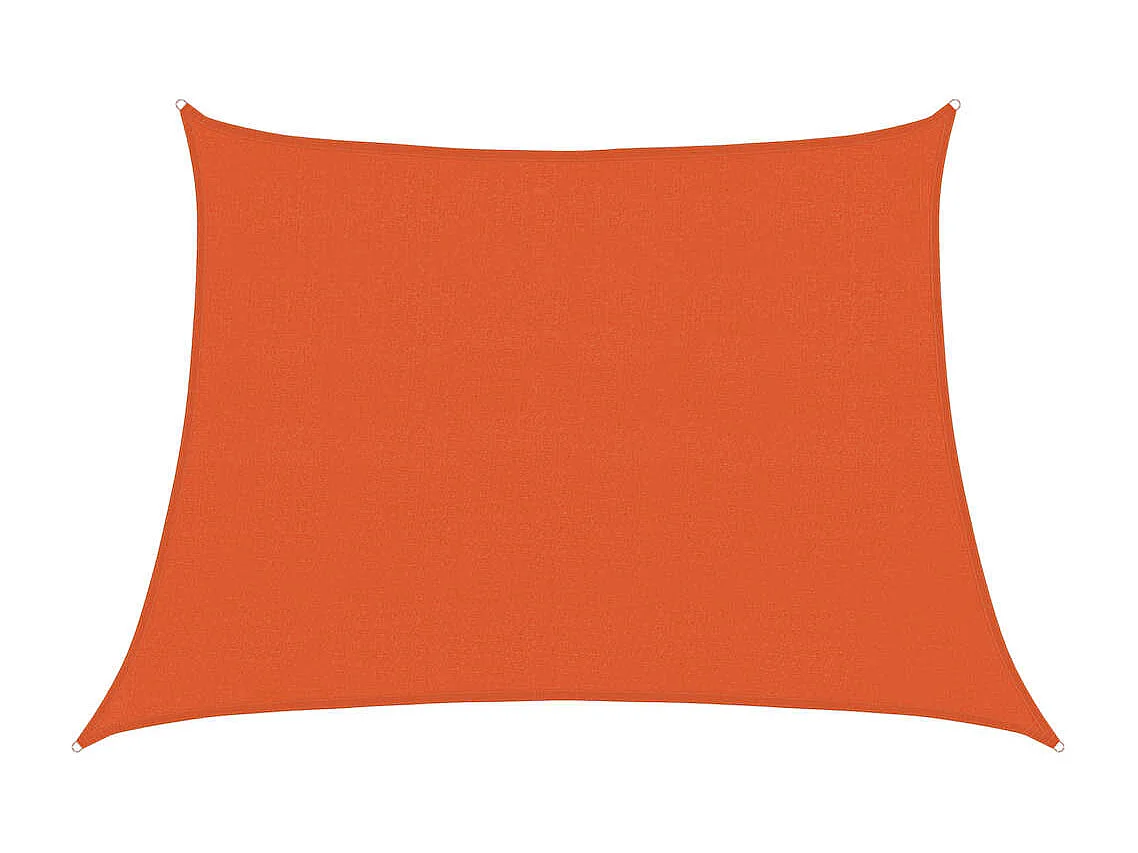 Toldo de vela trapecio HDPE naranja 160 g/m² 4/5x3 m