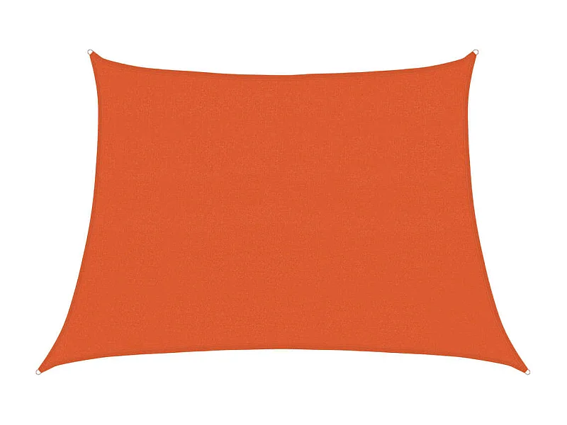 Toldo de vela trapecio HDPE naranja 160 g/m² 4/5x3 m