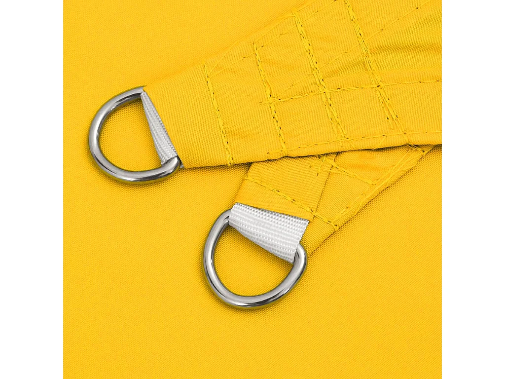 Toldo de vela triangular tela Oxford amarillo 3,6x3,6x3,6 m