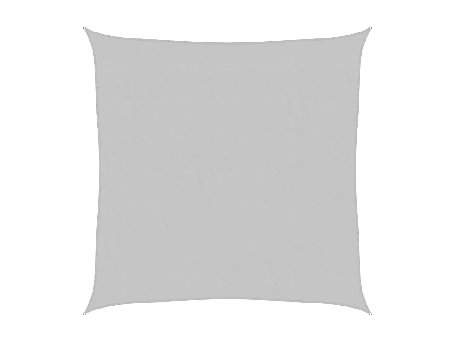 Toldo de vela poliéster oxford 100% gris claro 2,5x2,5 m