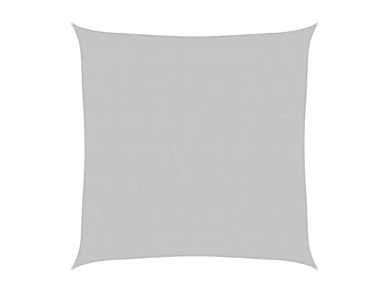 Toldo de vela poliéster oxford 100% gris claro 2,5x2,5 m