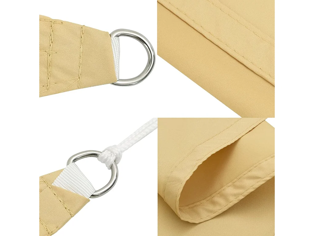 Toldo de vela poliéster oxford 100% arena 5x3,5 m